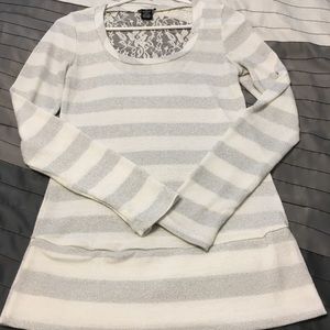 CLEARANCE Striped shirt with lace on back